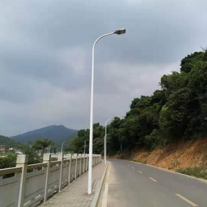 3-12m single and double Bent arm galvanized light pole